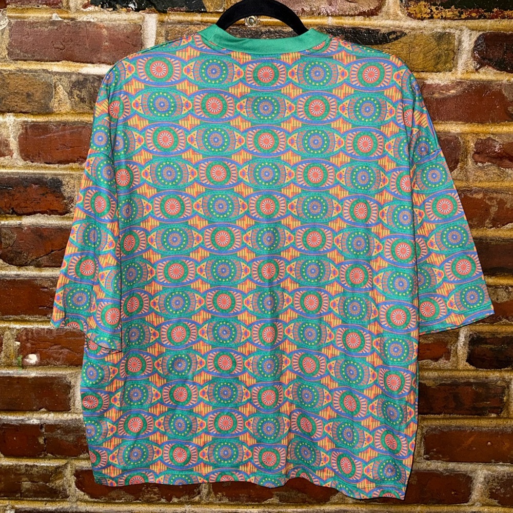 ASOS Design Colorful Geometric Pattern T-Shirt, Small - Picture 3 of 5
